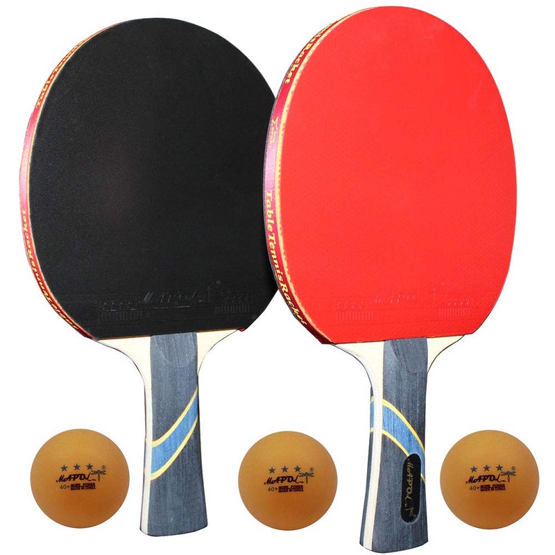 MAPOL 2 Pack of 4 Star Professional Ping Pong Paddle Advanced Training Table Tennis Racket with Carry Case - Image 2